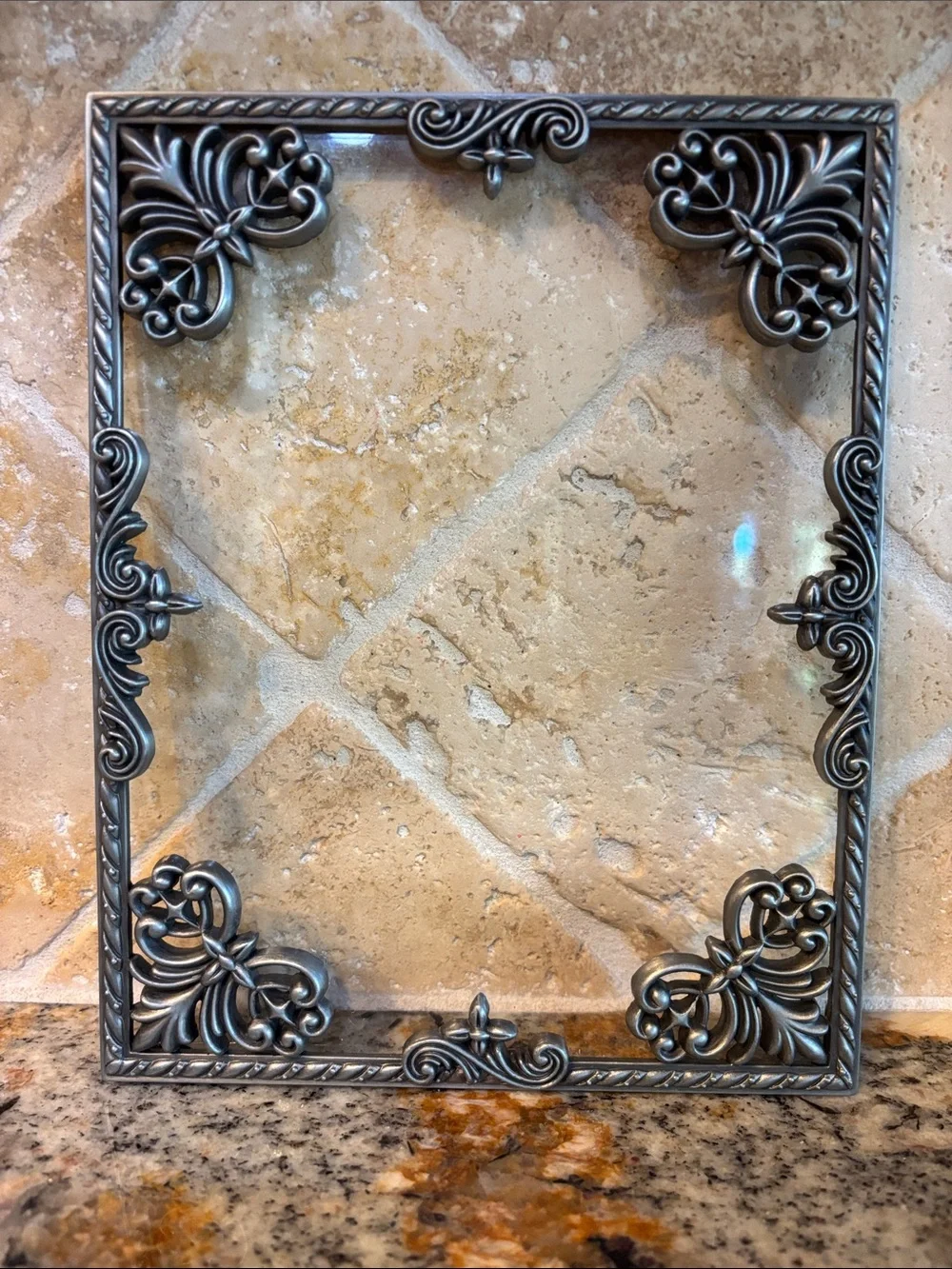 Malden Pewter Scrolling Floating Ornate Picture Frame 5x7